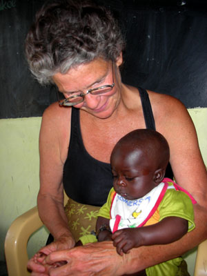 Catherine with village baby 